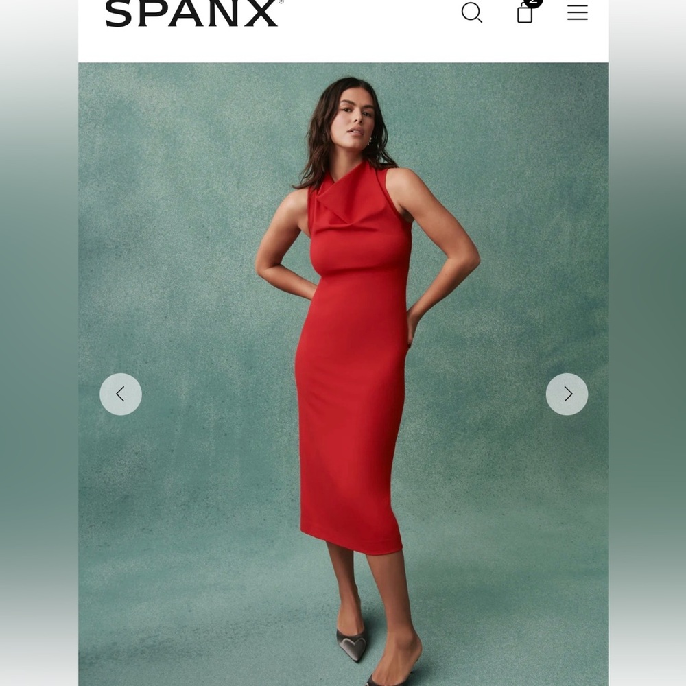 SPANX Ponte Sleeveless Midi Dress